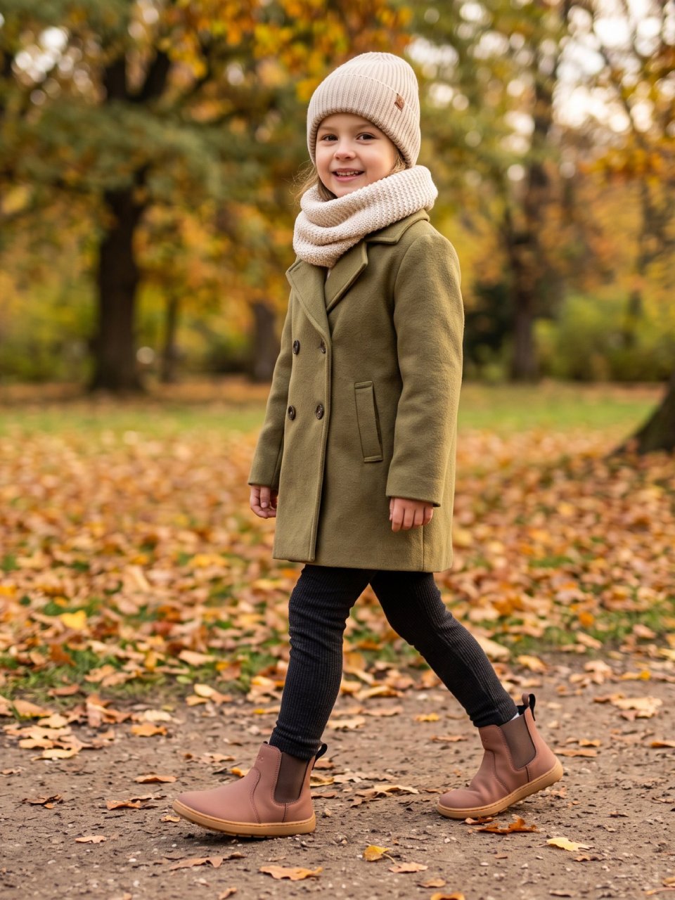 Dětské barefoot Chelsea boty Be Lenka Halla Kids - Brown
