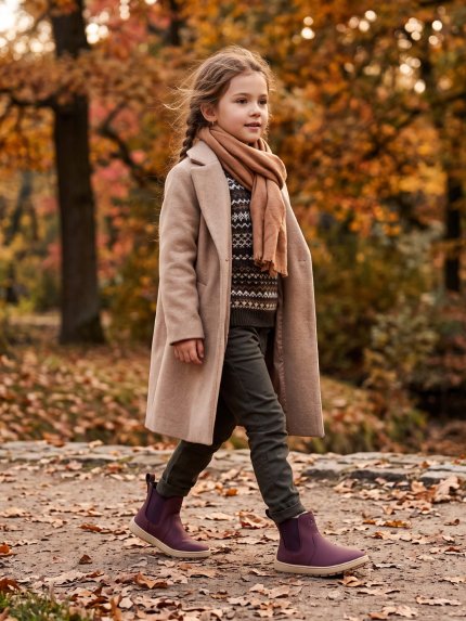 Kids' barefoot Chelsea boots Be Lenka Halla Kids - Burgundy