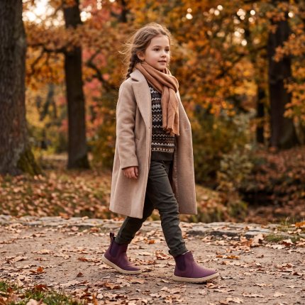 Detské barefoot chelsea čižmy Be Lenka Halla Kids - Burgundy