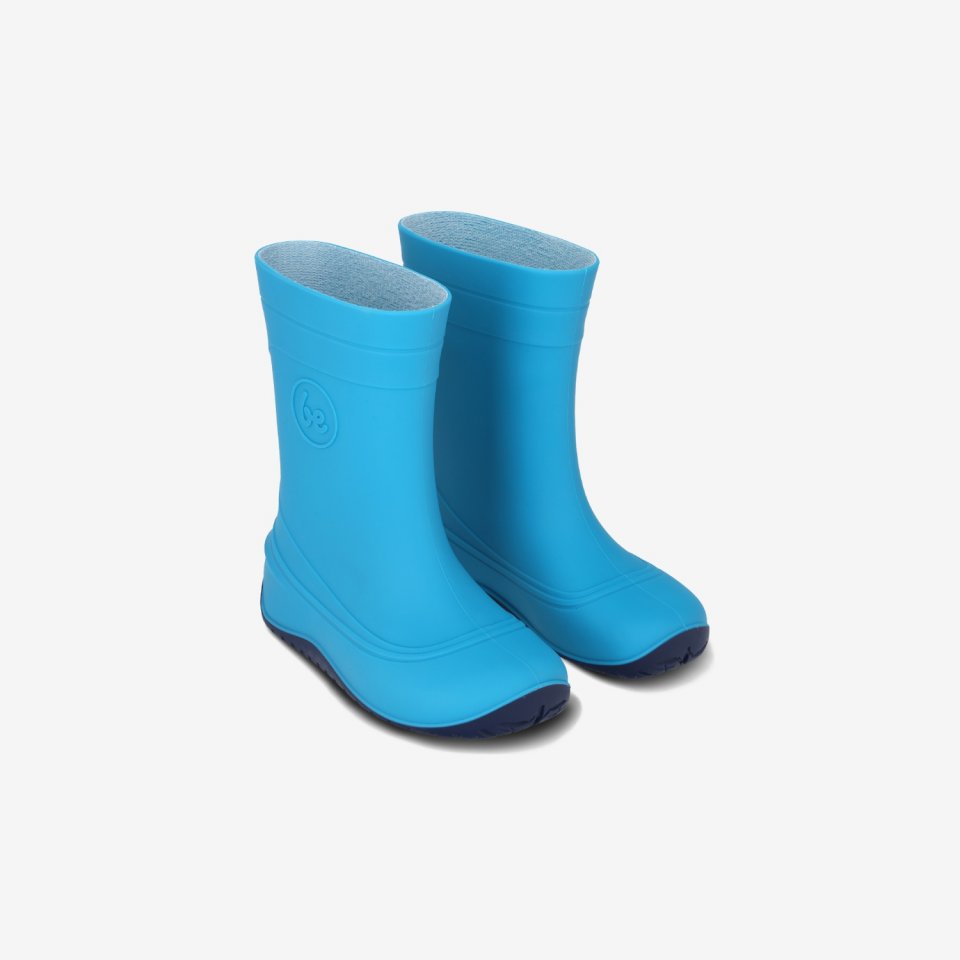 Bottes de pluie barefoot pour enfants Be Lenka Pudds - Aqua Blue