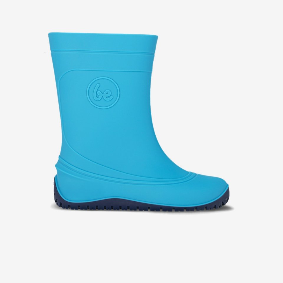 Bottes de pluie barefoot pour enfants Be Lenka Pudds - Aqua Blue