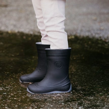 Kids Barefoot Rain Boots Be Lenka Pudds - Black