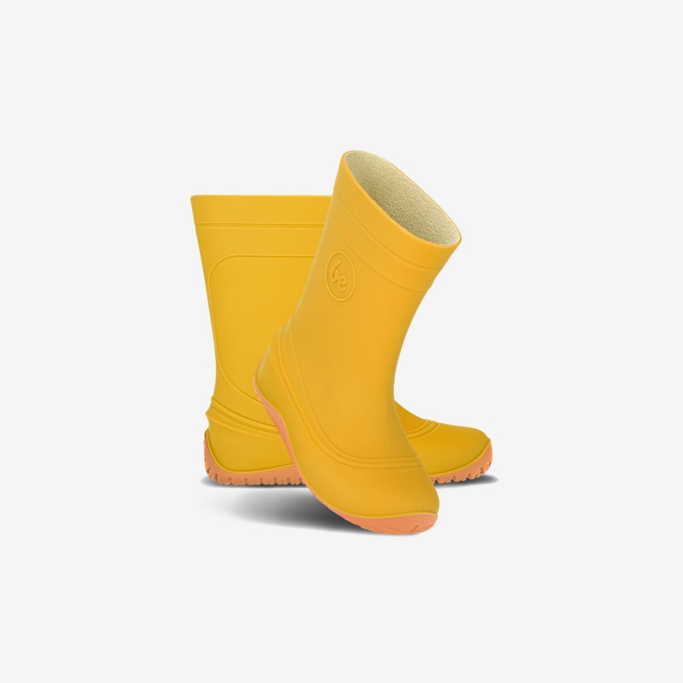 Kids Barefoot Rain Bootss Be Lenka Pudds - Yellow