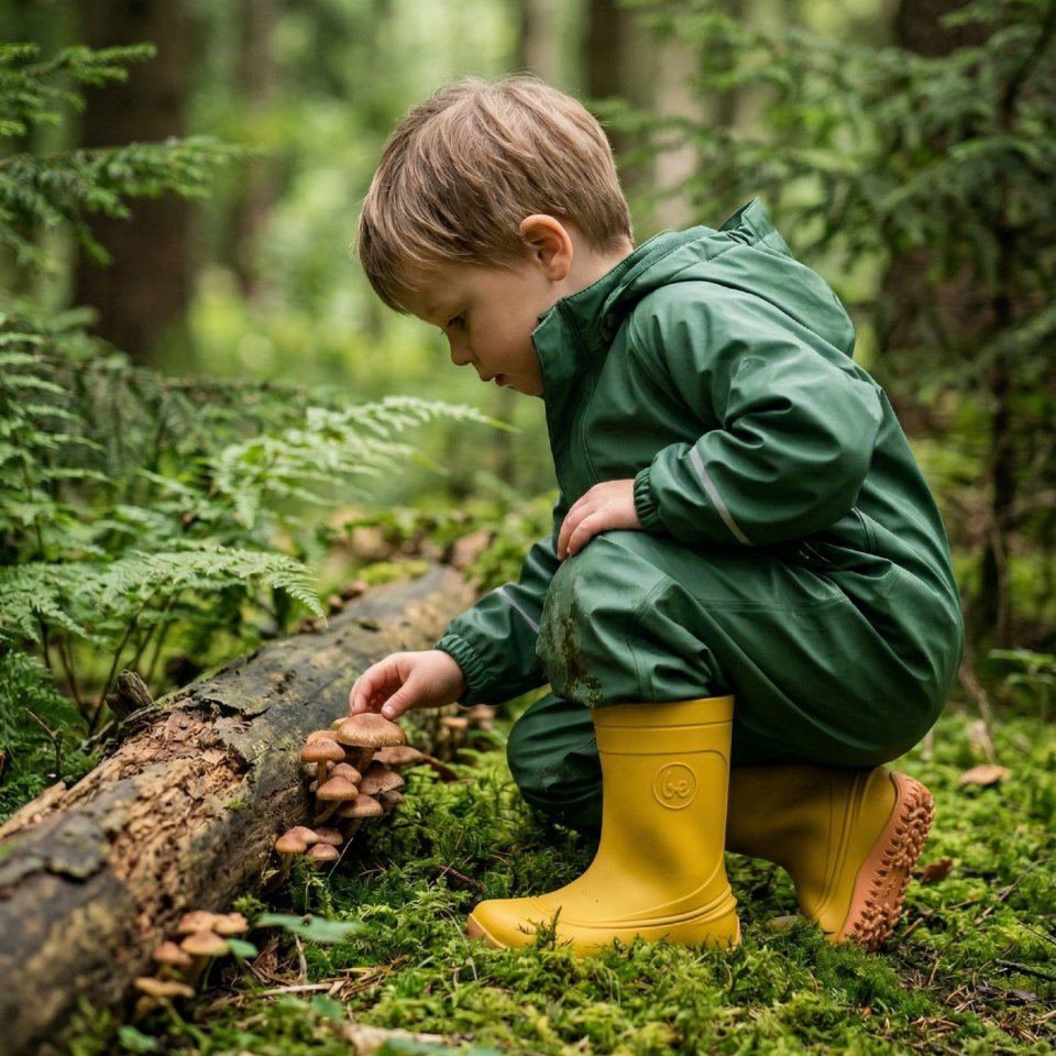 Kids Barefoot Rain Bootss Be Lenka Pudds - Yellow