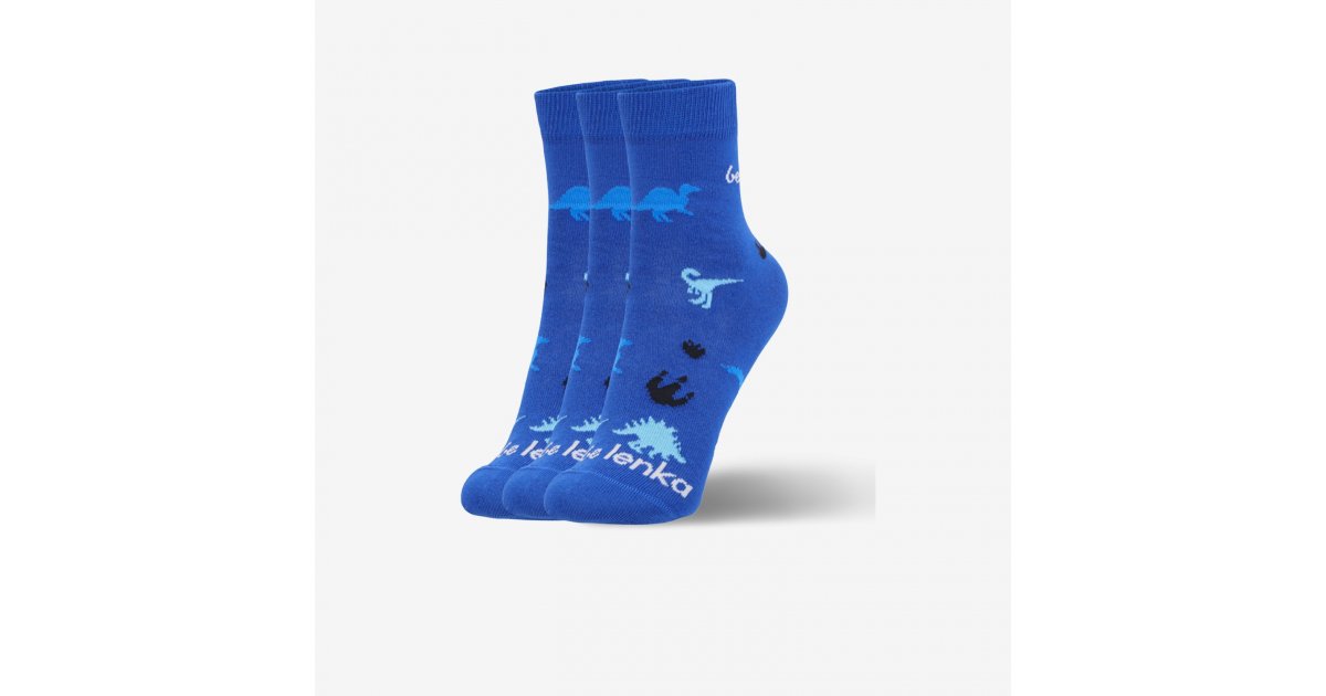 Be Lenka Kids barefoot Socks Be Lenka Kids - Crew - Dino - Royal Blue - 3 pack photo 2