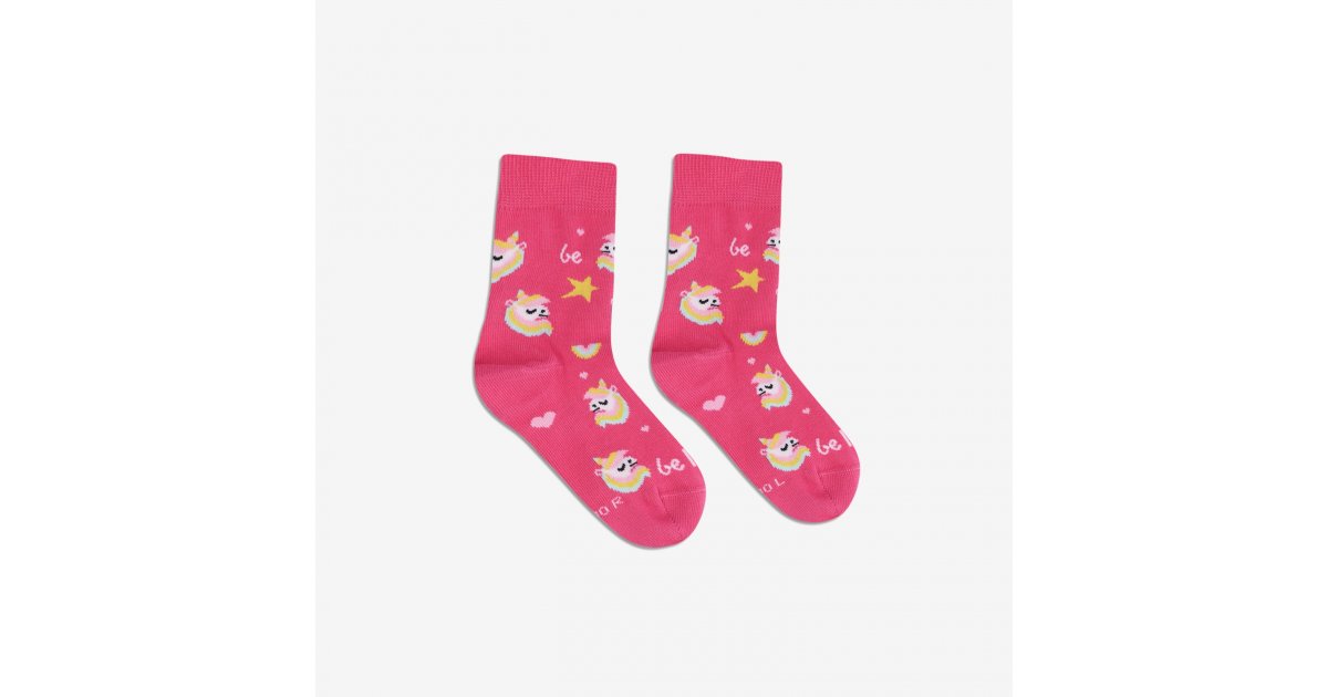 Be Lenka Kids barefoot Socks Be Lenka Kids - Crew - Unicorn - BubleGum Pink photo 2