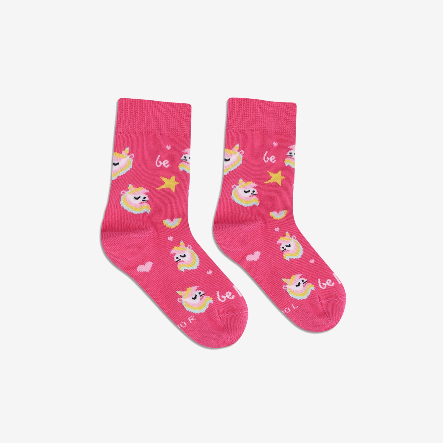 Be Lenka Kids barefoot Socks Be Lenka Kids - Crew - Unicorn - BubleGum Pink in Pink, barefoot socks