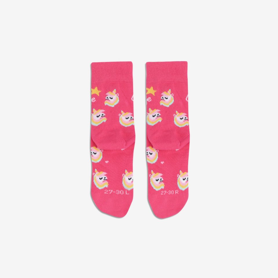 Kids barefoot Socks Be Lenka Kids - Crew - Unicorn - BubleGum Pink