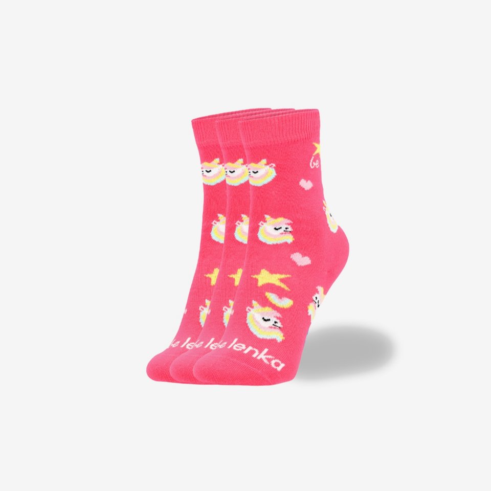 Barefoot gyerekcipő Be Lenka Kids - Crew - Unicorn - BubleGum Pink - 3 pack