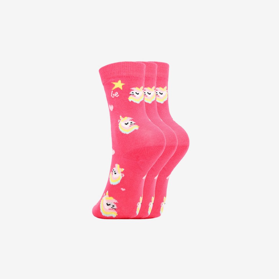 Barefoot gyerekcipő Be Lenka Kids - Crew - Unicorn - BubleGum Pink - 3 pack