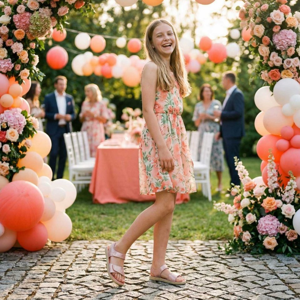 Gyermek barefoot szandál Be Lenka Miami Junior - Coral Sparkle