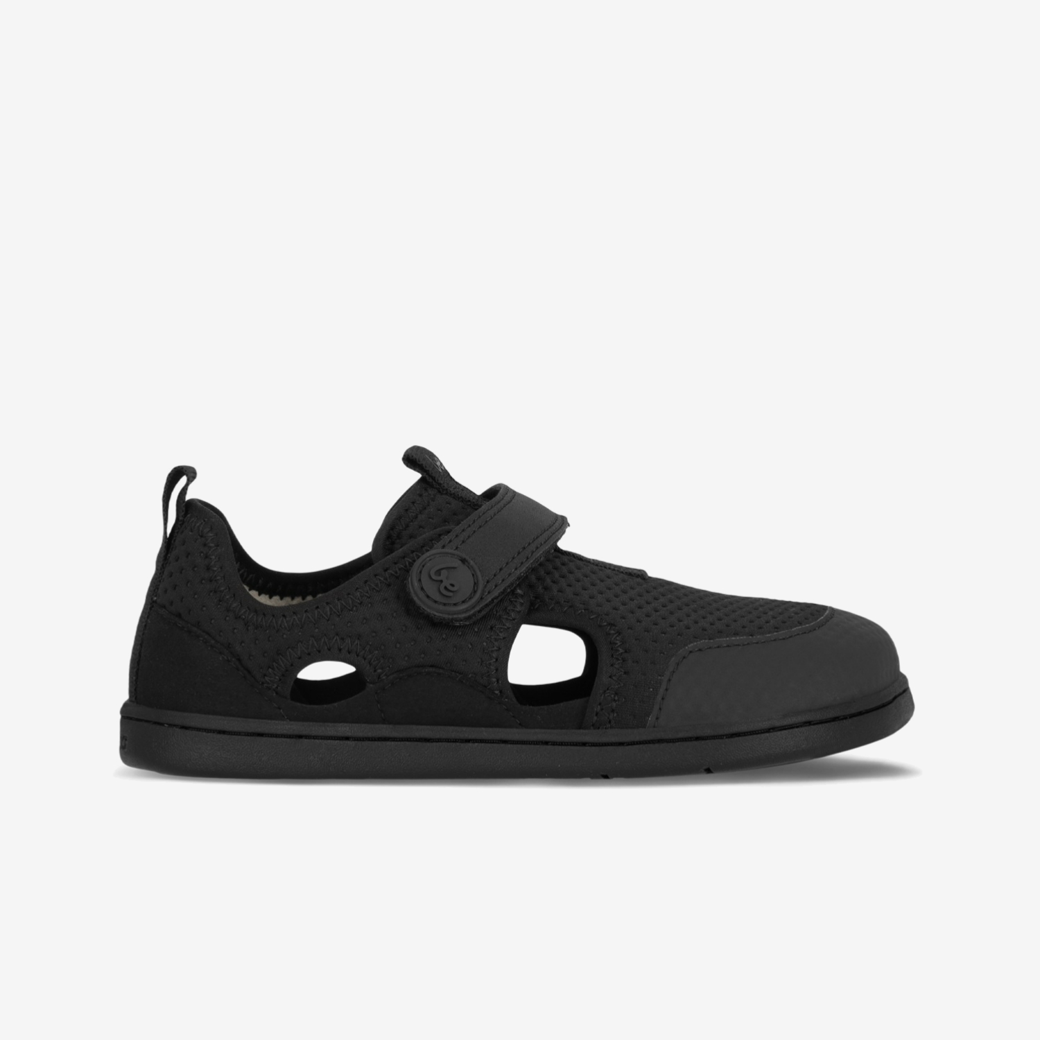 Be Lenka Kids barefoot sandals Zest Kids in All Black and Beige, barefoot shoe