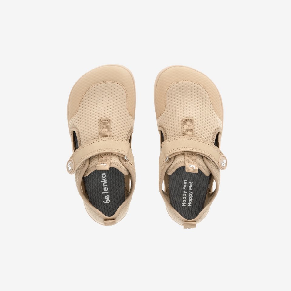 Dziecięce barefoot sandały Zest Kids - Beige