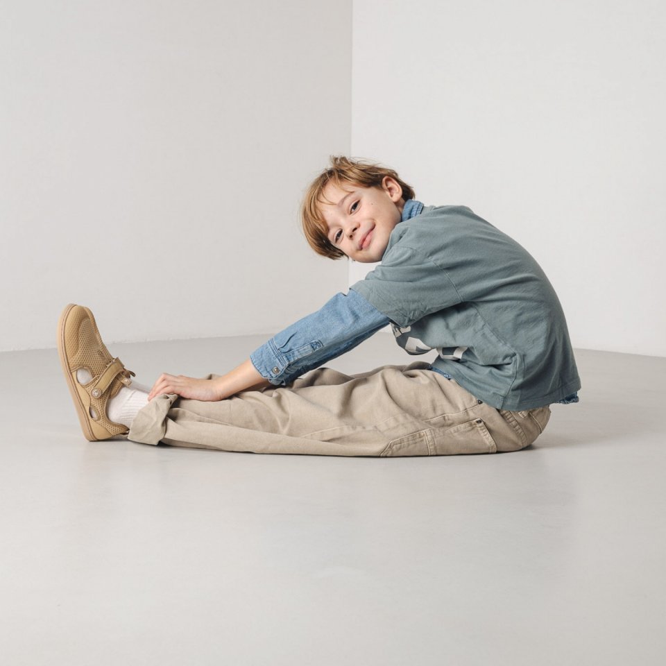 Dziecięce barefoot sandały Zest Kids - Beige