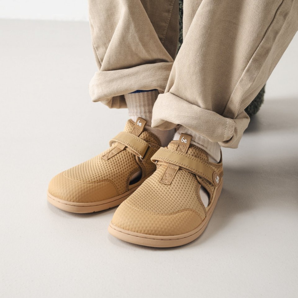 Dziecięce barefoot sandały Zest Kids - Beige