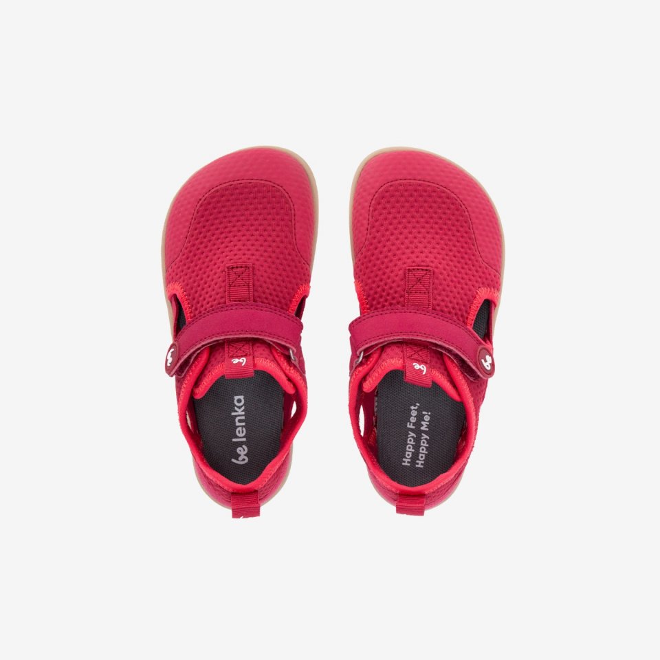 Dziecięce barefoot sandały Zest Kids - Berry