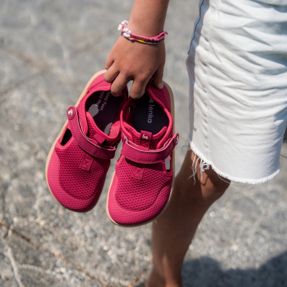 Kids barefoot sandals Zest Preschool - Berry