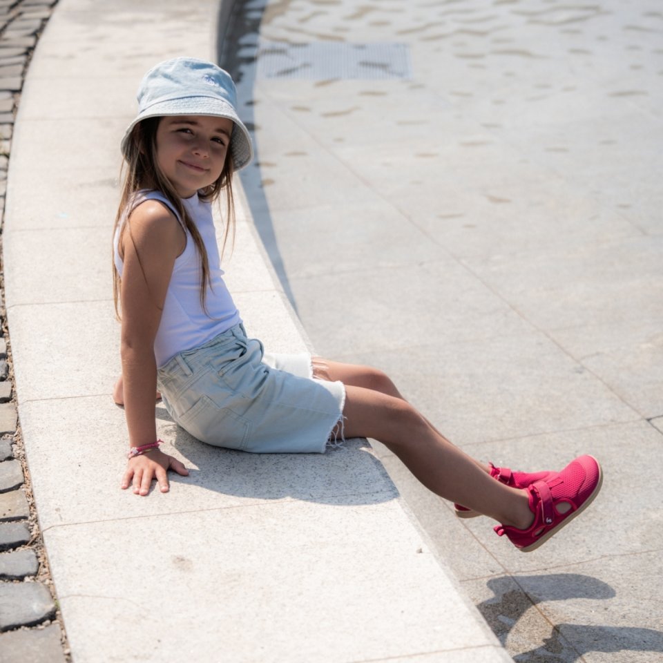 Kids barefoot sandals Zest Preschool - Berry
