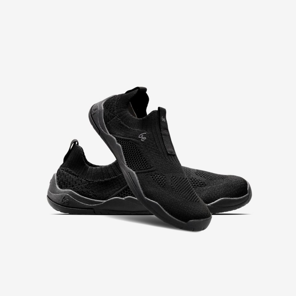Kids Barefoot Slip-on Shoes Be Lenka Luppo Junior - All Black