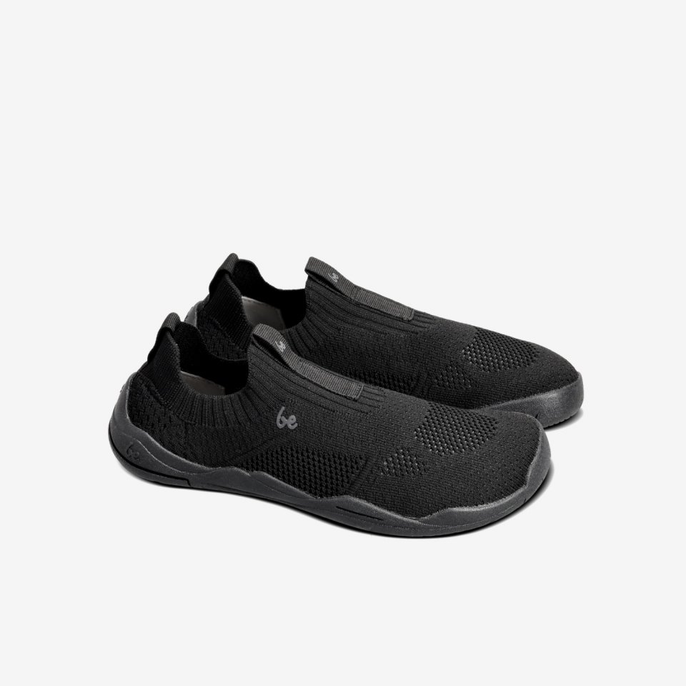 Kids Barefoot Slip-on Shoes Be Lenka Luppo Junior - All Black