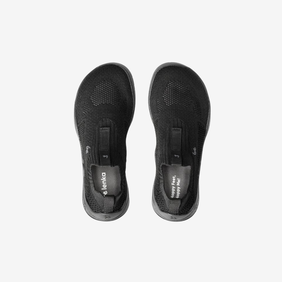 Kids Barefoot Slip-on Shoes Be Lenka Luppo Junior - All Black