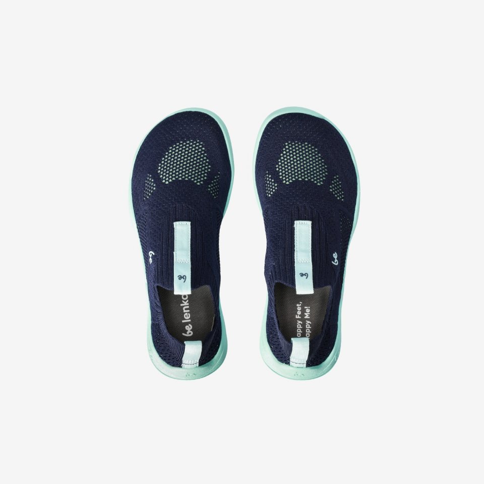 Kids Barefoot Slip-on Shoes Be Lenka Luppo Junior - Blue & Aqua