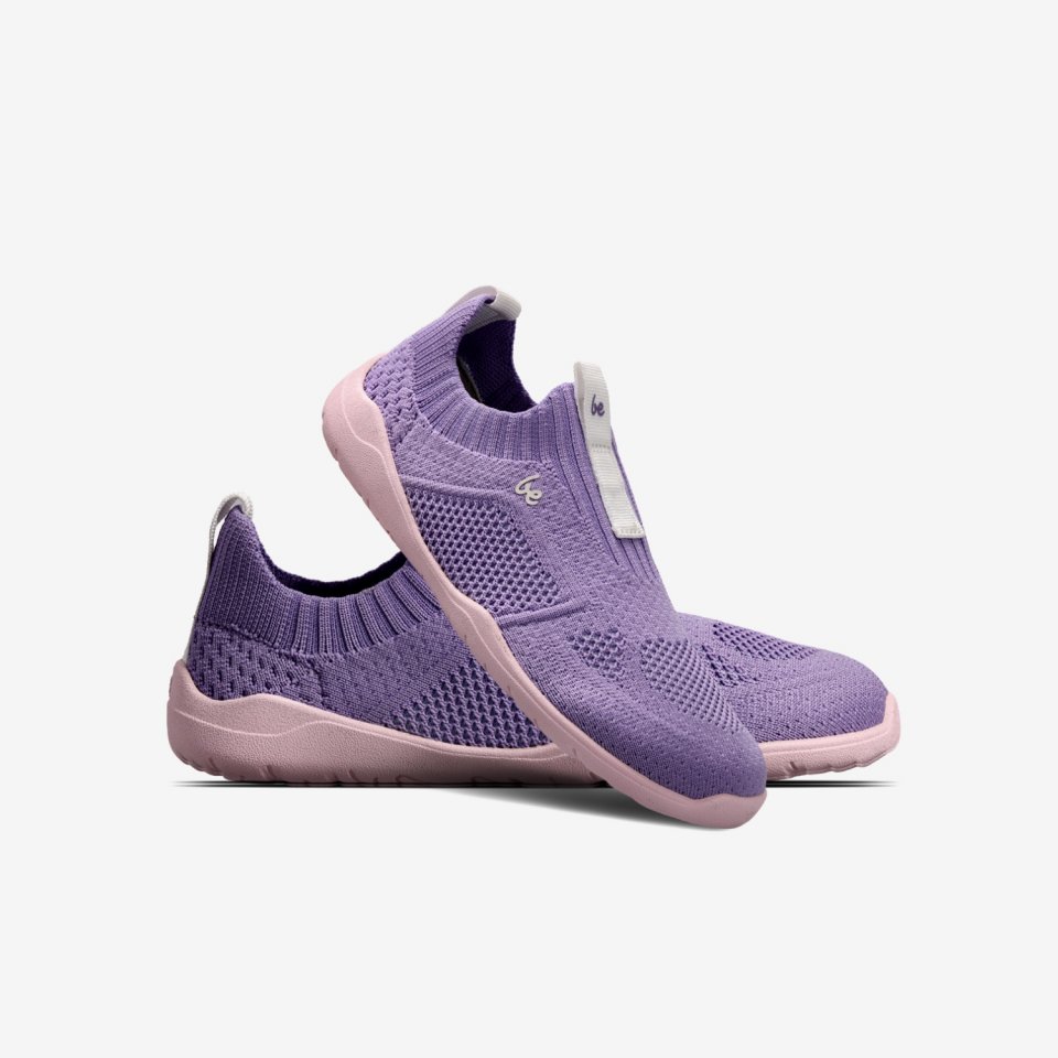 Kids Barefoot Slip-on Shoes Be Lenka Luppo Kids - Lilac & Pink