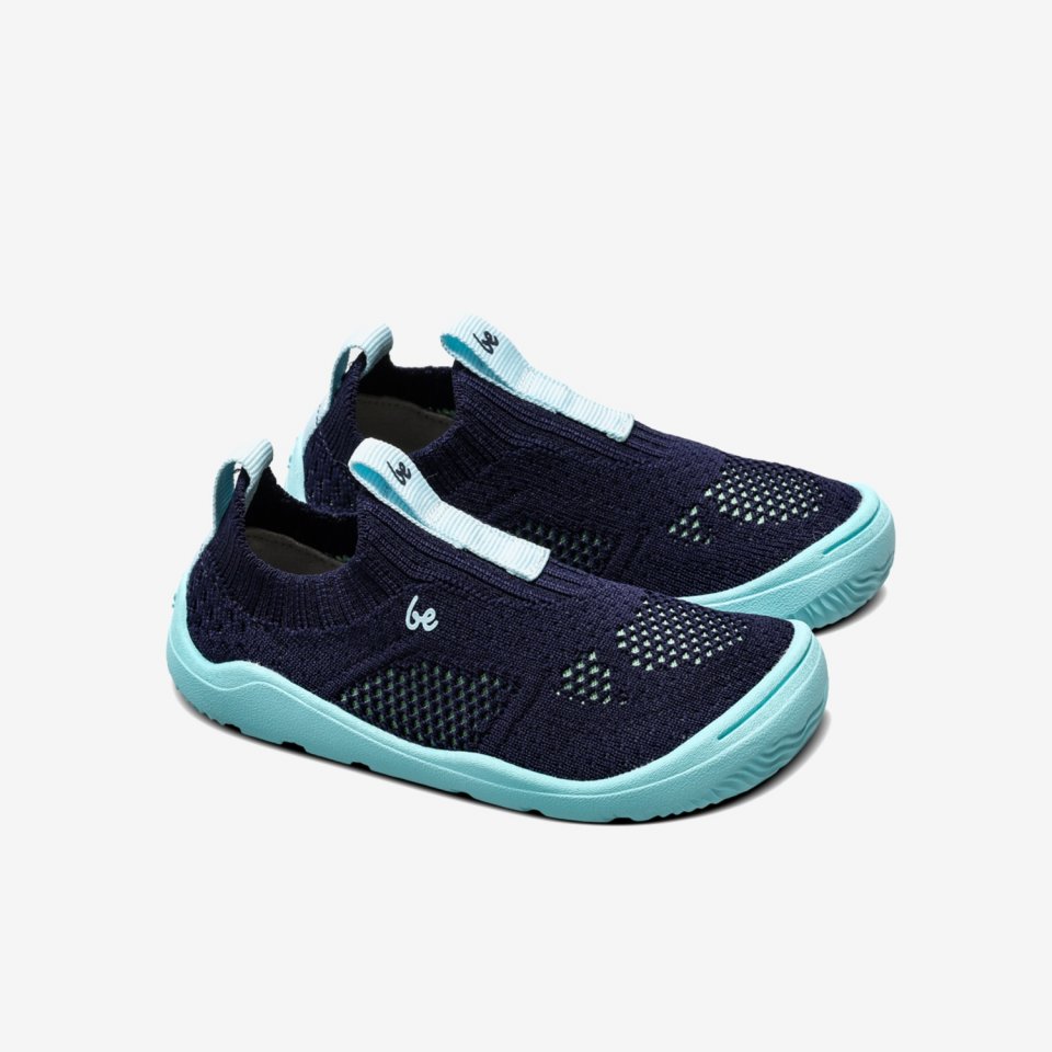 Kids Barefoot Slip-on Shoes Be Lenka Luppo Preschool - Blue & Aqua