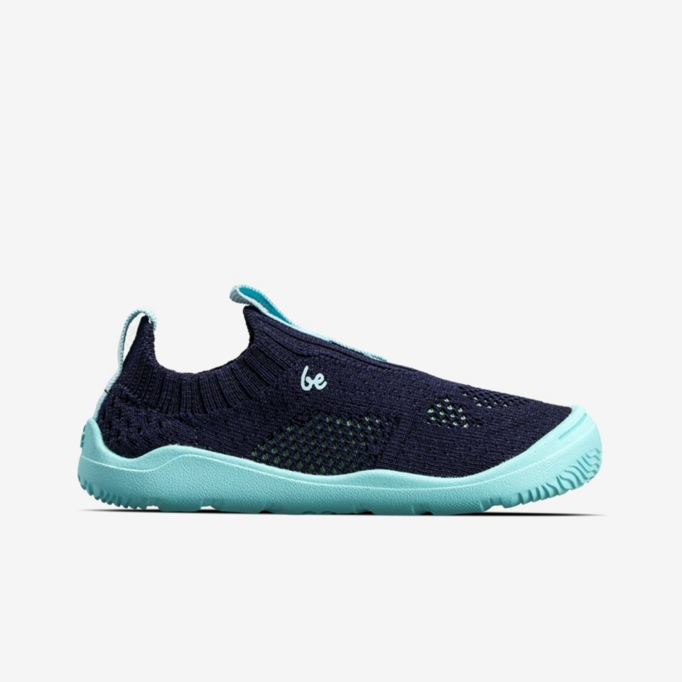 Kids Barefoot Slip-on Shoes Be Lenka Luppo Preschool - Blue & Aqua