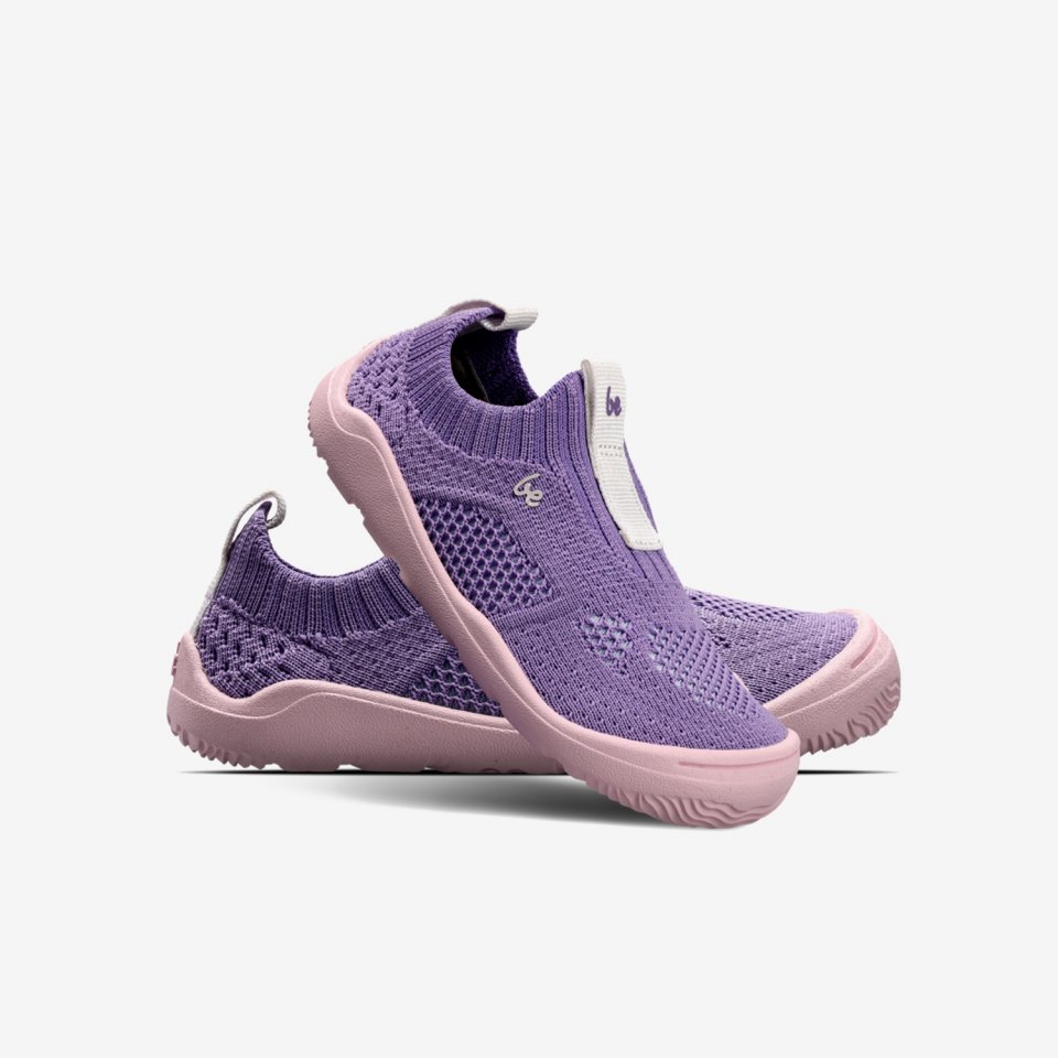 Kids Barefoot Slip-on Shoes Be Lenka Luppo Preschool - Lilac & Pink