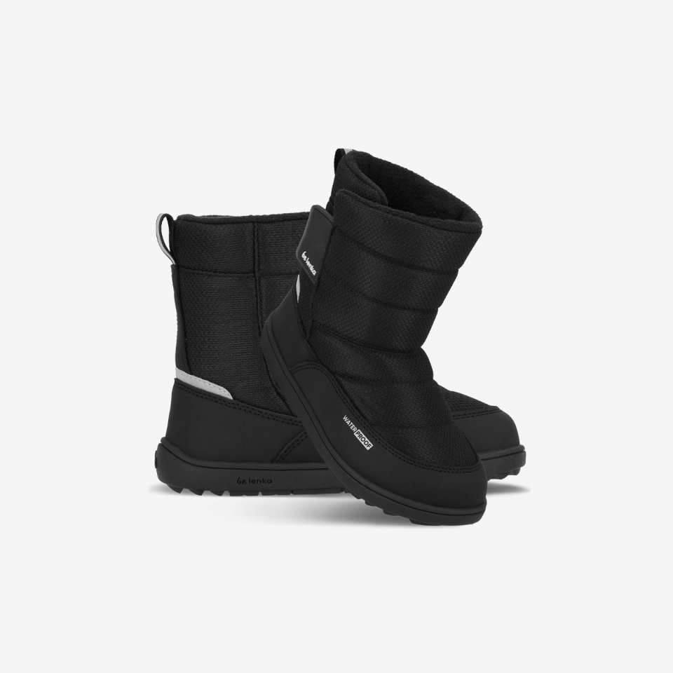 Kids barefoot snow boots Be Lenka Ailo Kids - All Black