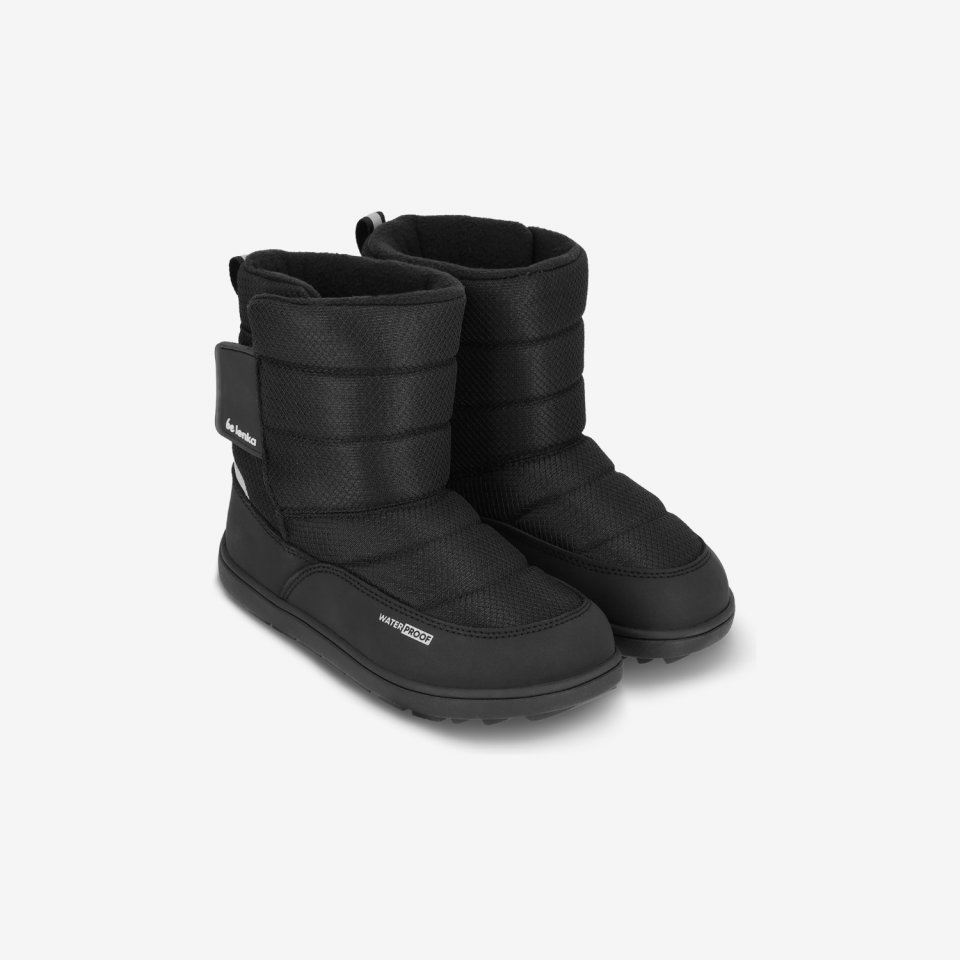 Kids barefoot snow boots Be Lenka Ailo Kids - All Black