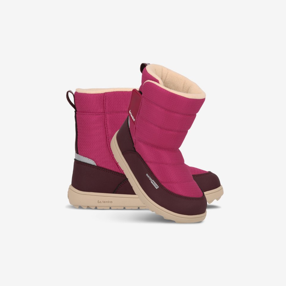 Kids barefoot snow boots Be Lenka Ailo Junior - Berry