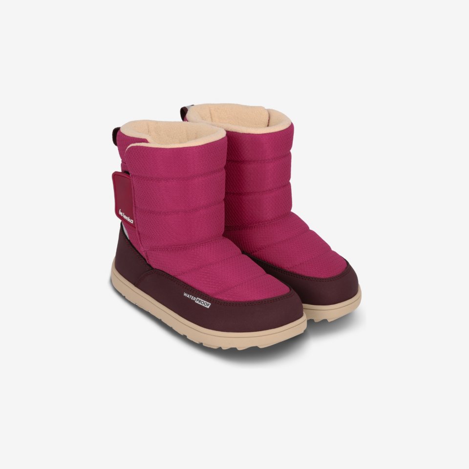 Kids barefoot snow boots Be Lenka Ailo Junior - Berry