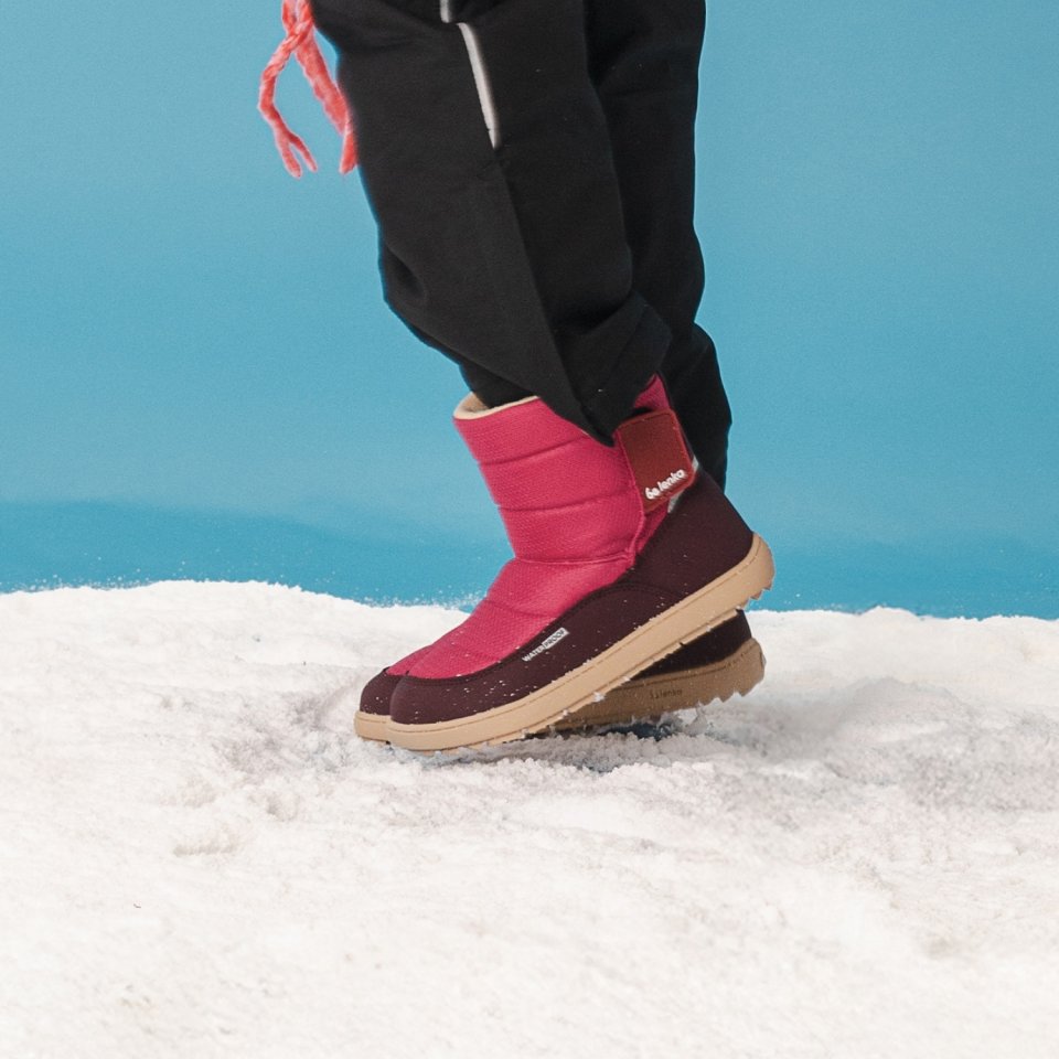Kids barefoot snow boots Be Lenka Ailo Junior - Berry