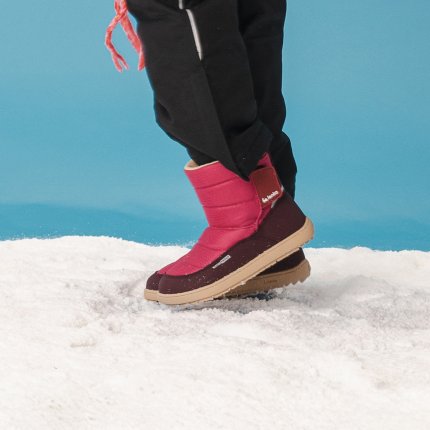 Kids barefoot snow boots Be Lenka Ailo Junior - Berry