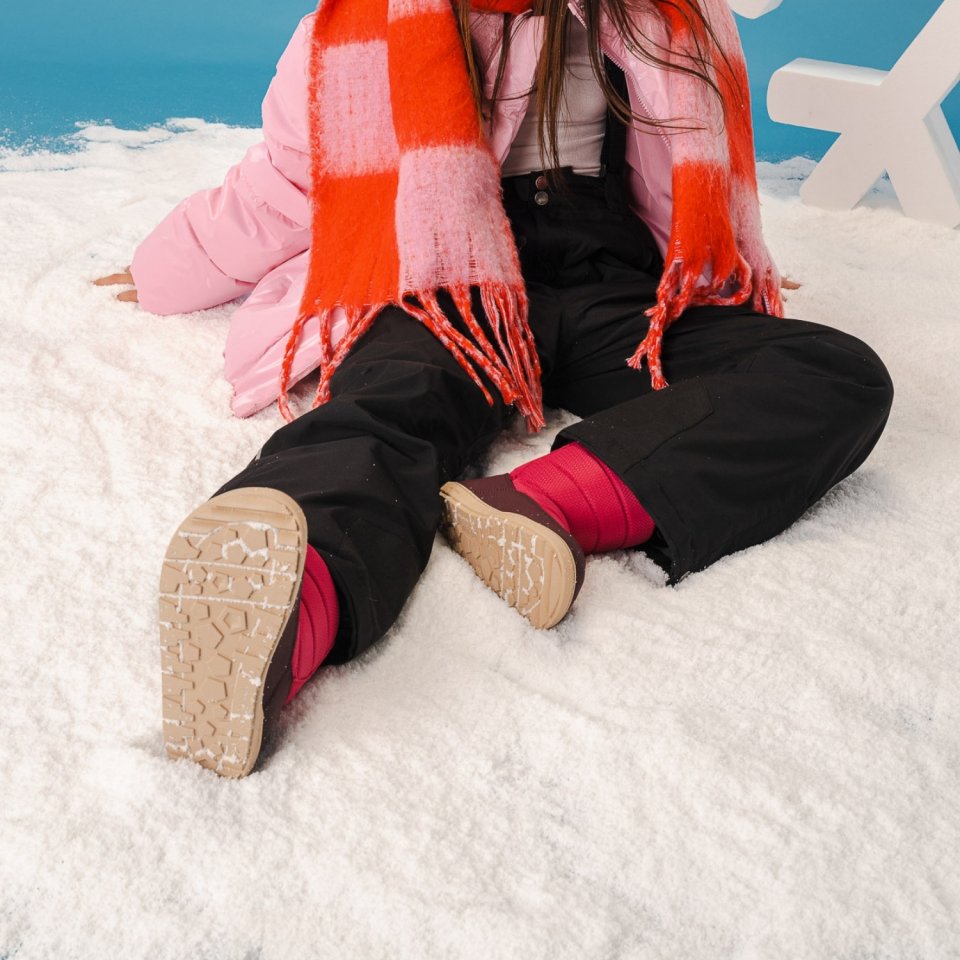 Kids barefoot snow boots Be Lenka Ailo Junior - Berry