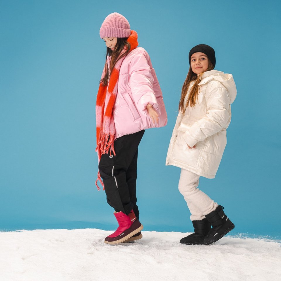 Kids barefoot snow boots Be Lenka Ailo Junior - Berry