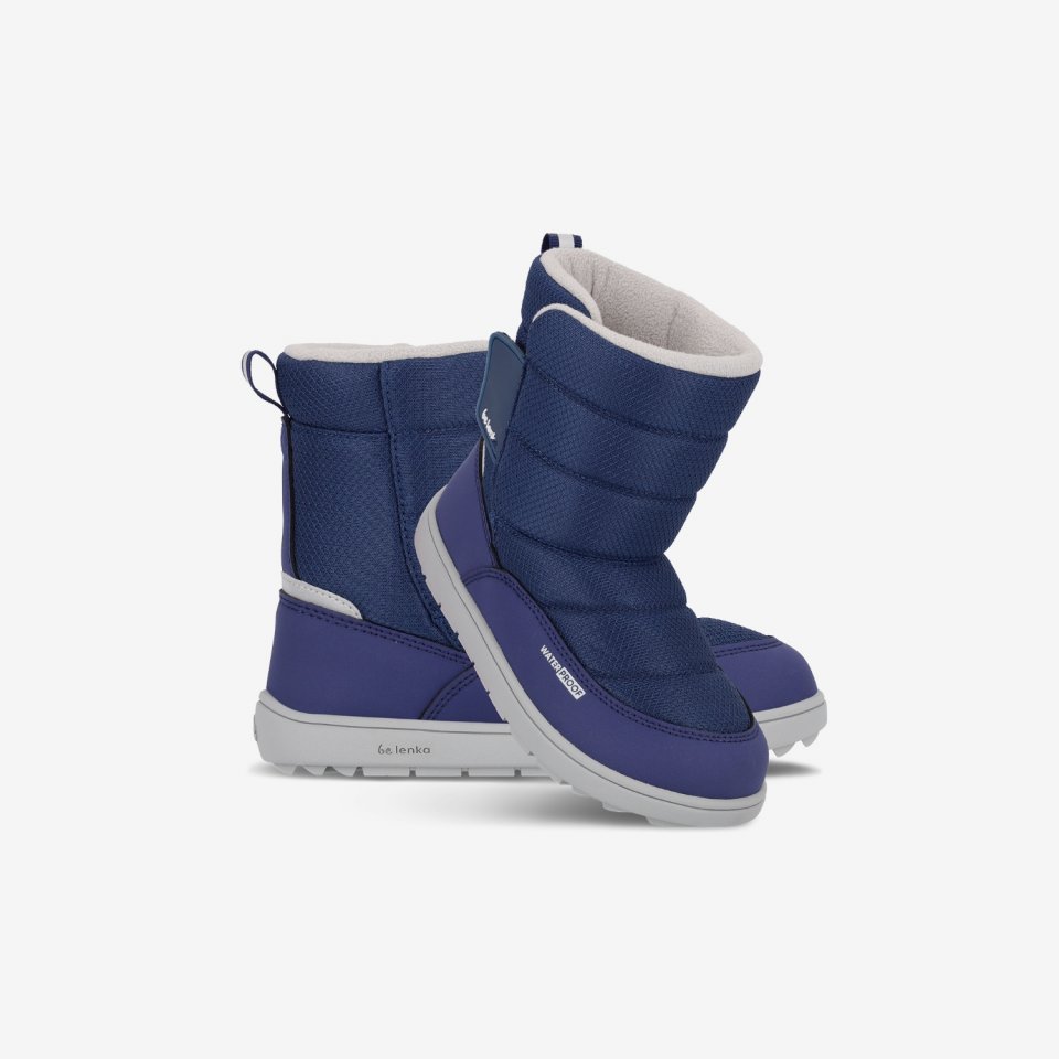 Kids barefoot snow boots Be Lenka Ailo Junior - Dark Blue