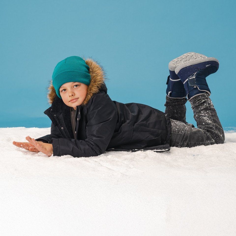 Kids barefoot snow boots Be Lenka Ailo Junior - Dark Blue