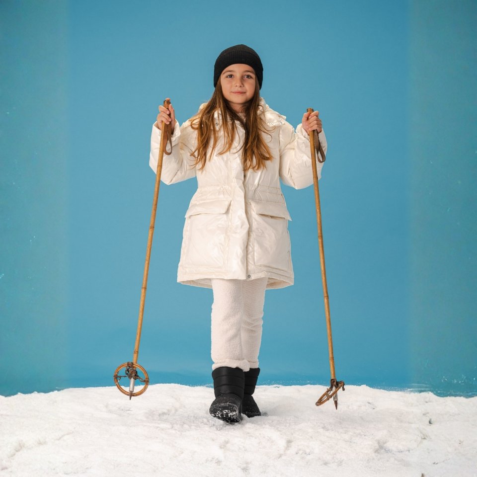 Kids barefoot snow boots Be Lenka Ailo Kids - All Black