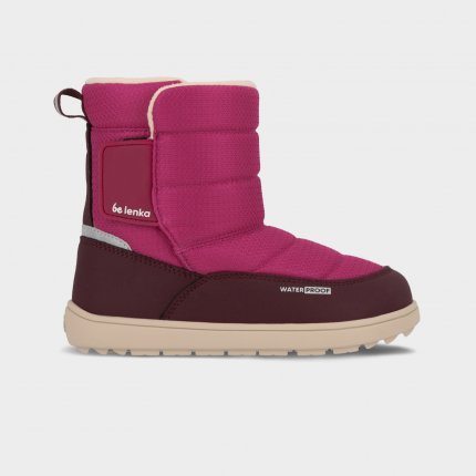 Gyermek barefoot hócipő Be Lenka Ailo Kids - Berry