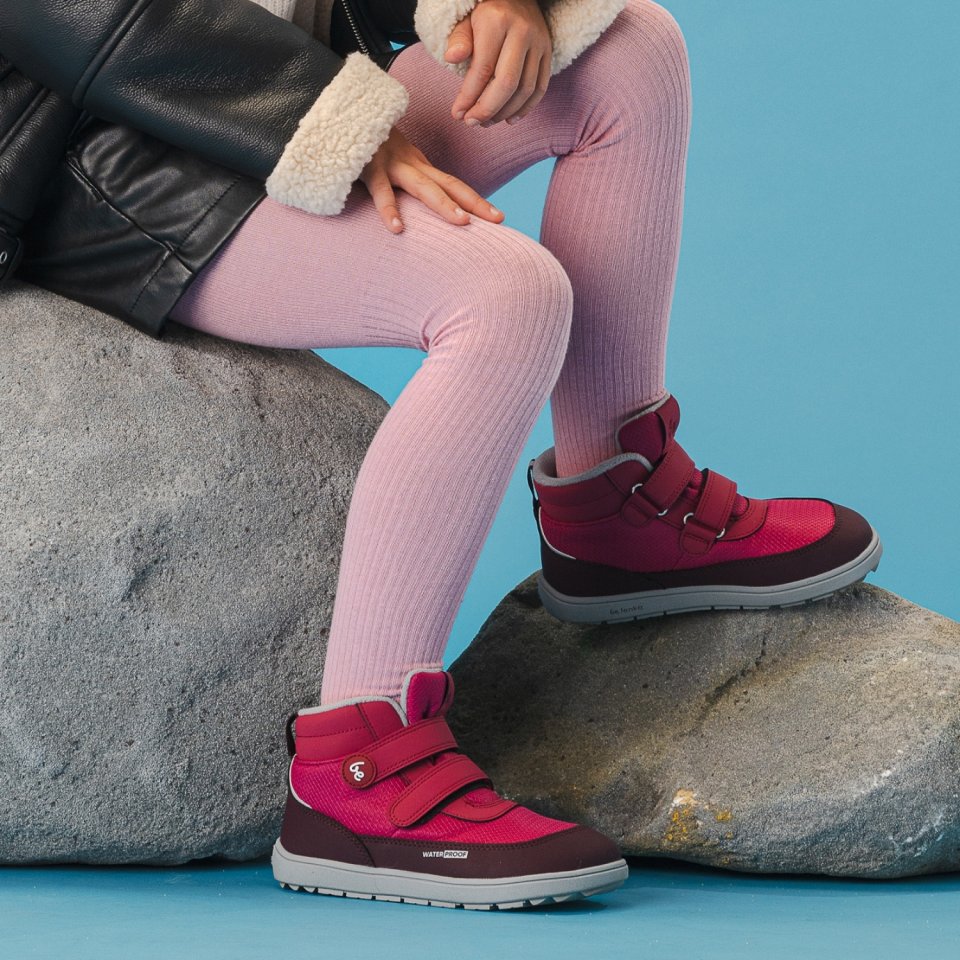 Kids barefoot snow boots Be Lenka Ailo Kids - Berry