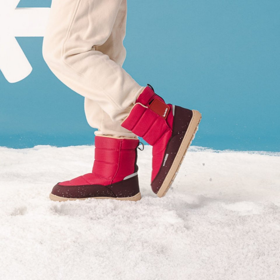 Kids barefoot snow boots Be Lenka Ailo Kids - Berry