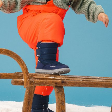 Kids barefoot snow boots Be Lenka Ailo Kids - Dark Blue