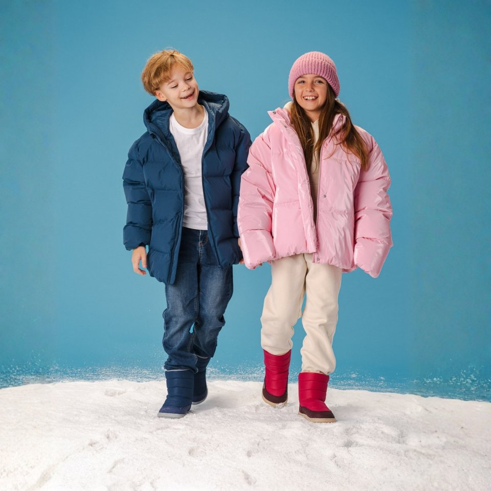 Kids barefoot snow boots Be Lenka Ailo Kids - Dark Blue