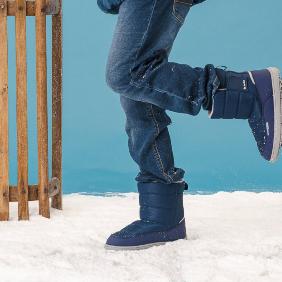 Kids barefoot snow boots Be Lenka Ailo Kids - Dark Blue