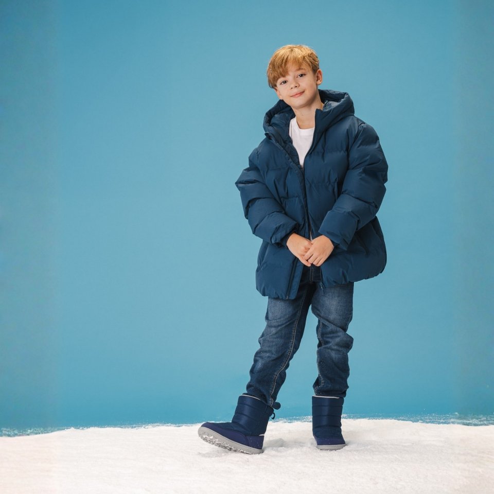 Kids barefoot snow boots Be Lenka Ailo Kids - Dark Blue