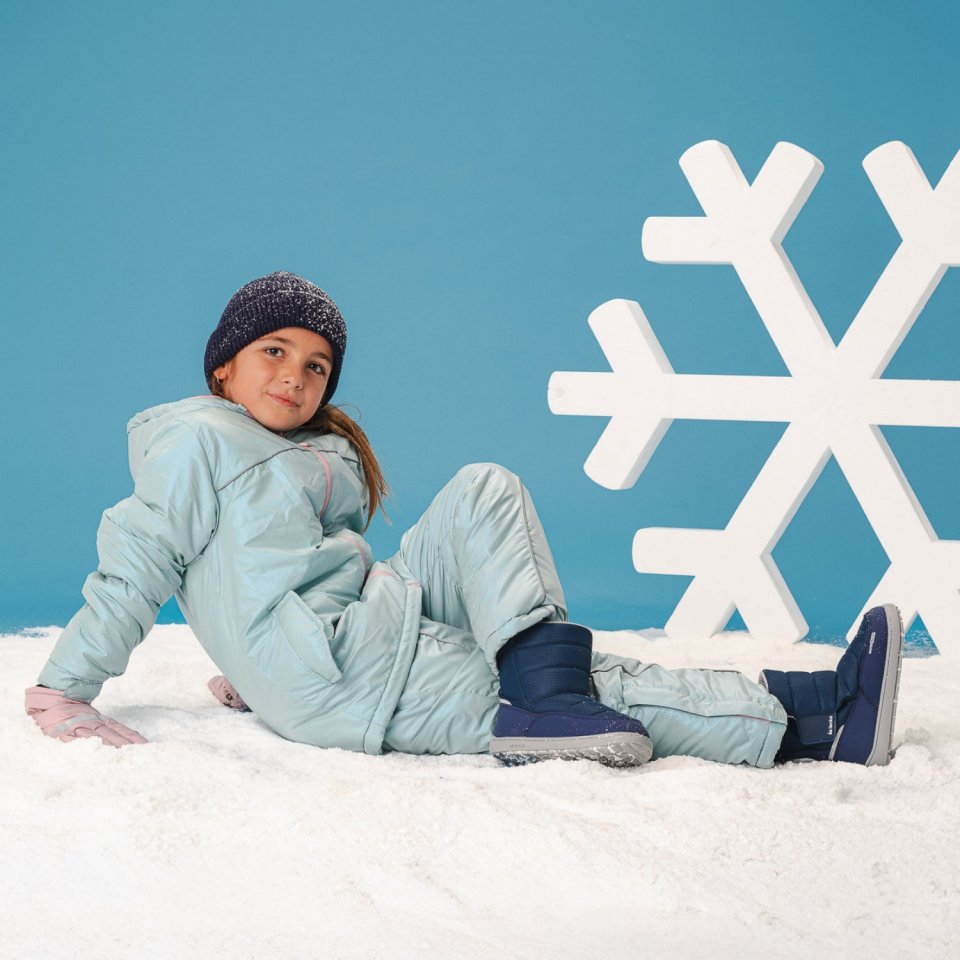 Kids barefoot snow boots Be Lenka Ailo Kids - Dark Blue