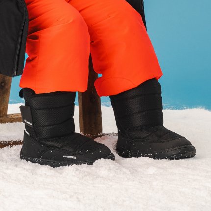 Kids barefoot snow boots Be Lenka Ailo Preschool - All Black